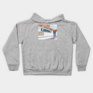 Vintage Retro Coffee Shop Kids Hoodie